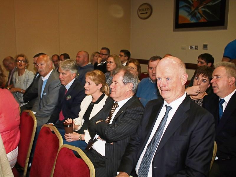 At the oral hearing into Irish Cement proposals on Tuesday were, from left, Pat Hartigan, Bryan Murphy, Sue Ann McManus, JP McManus and solicitor, John Power Picture: Adrian Butler