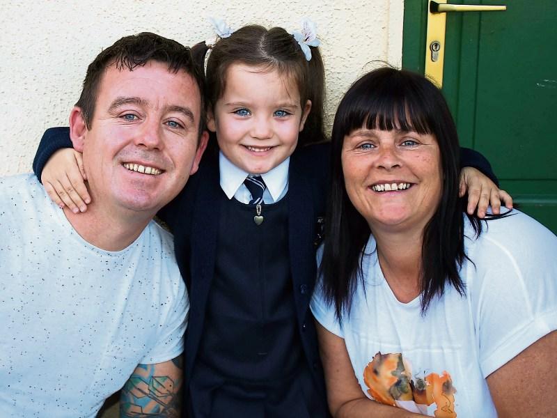Happy family: Ger, Noreen and Ellianna Thompson, Murroe Picture: Michael Cowhey
