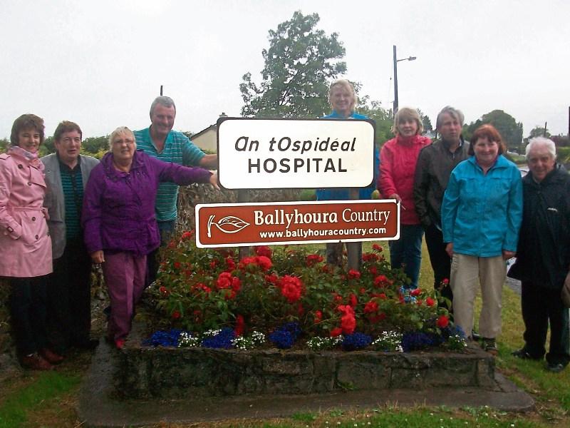 A proud group in Hospital: Tidy Town committee members Joan Meehan, Mary O’Brien, Noreen O’Brien, Mattie Quirke, Geraldine Ringrose, Marie Reale, John Farrell, Helen O’Loughlin and Bernard O’Brien