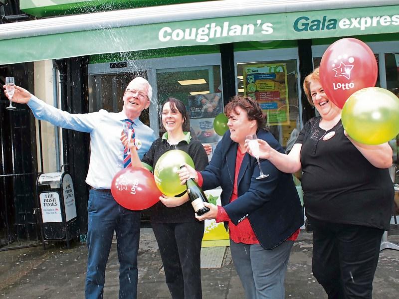 #WATCH: Owner of Limerick store celebrates selling winning Lotto ticket