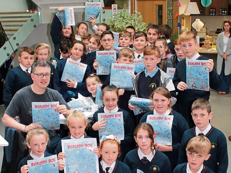 Limerick school kids at the launch of the fourth annual Bualadh Bos children’s festival