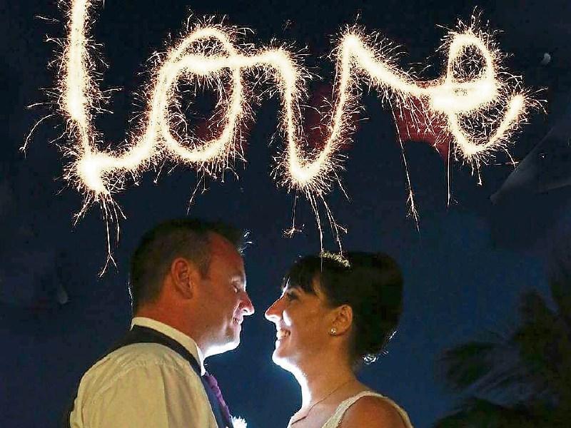 A picture paints a thousand words but in this case just one &ndash; love. Gary and Annette Ahern on their wedding day