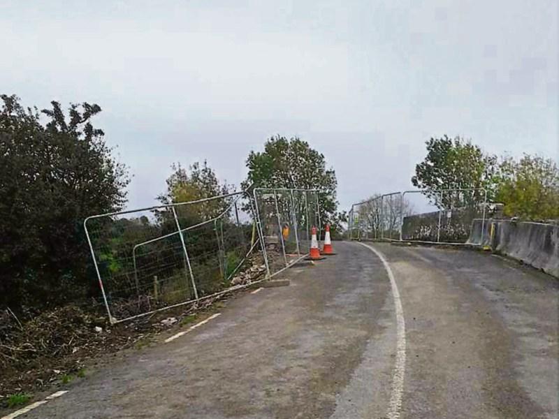 A photo of the bridge outsdie Elton this week with no work taking place on site