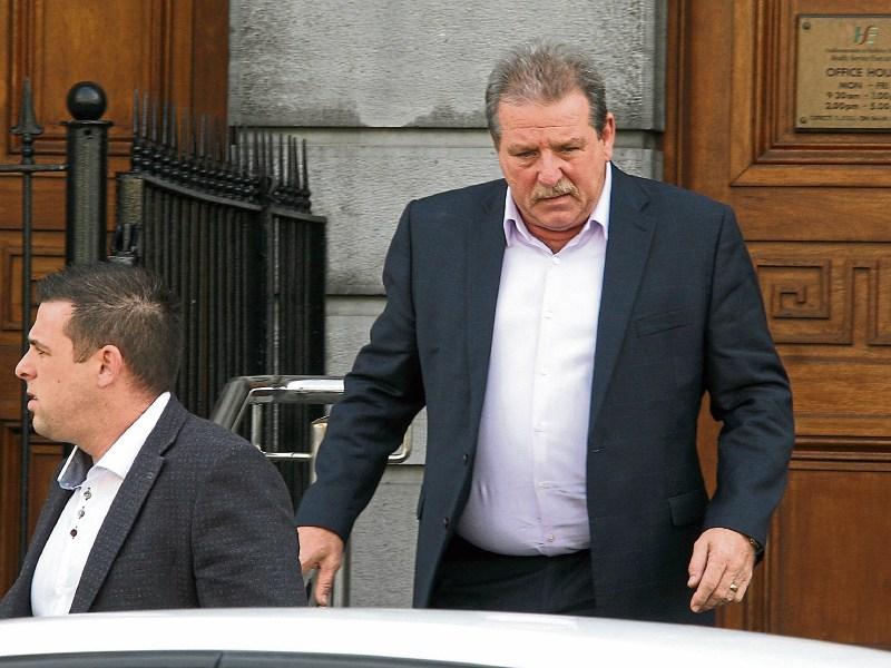 Steve Collins with his son Steve Jnr leaving Limerick Coroners Court Picture: Adrian Butler