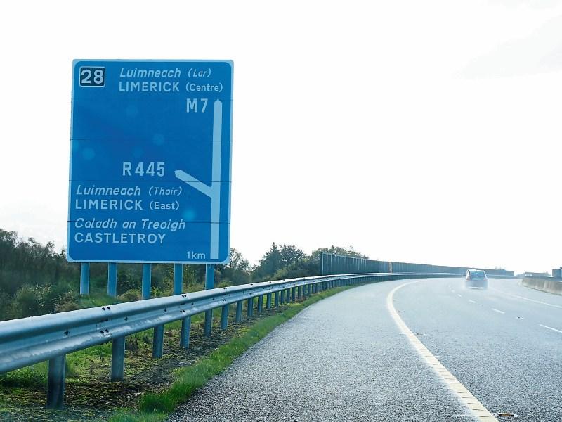 Castleconnell is missing from the signage on the motorway