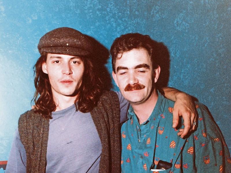 Johnny Depp in Ted's in Limerick in 1991, with Frank Murray, its owner at that time