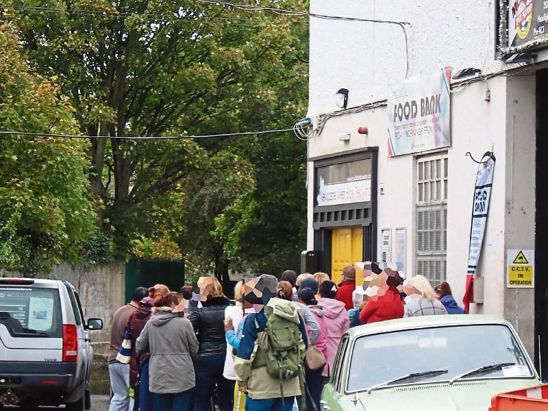 The queue at the Street Life Food Bank on North Quay in Newcastle West