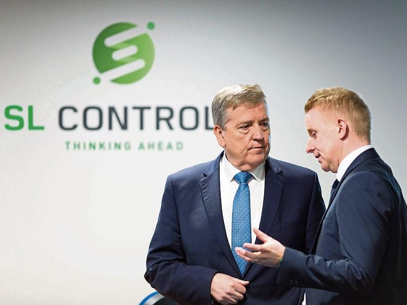 Minister of State Pat Breen with SL Controls managing director Keith Moran at the opening the company's new Plassey branch Picture: Sean Curtin