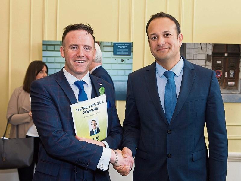 Tom Neville TD with Taoiseach Leo Varadkar, at his appointment as secretary of the parliamentary party