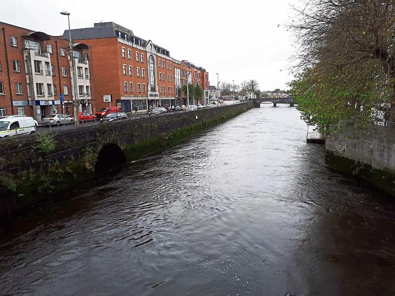 The Abbey River with the breakwater pontoon near Barringtons visible on the right