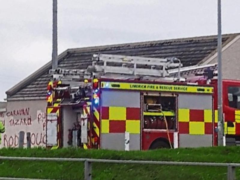 Emergency services attend scene of car fire near Limerick halting site