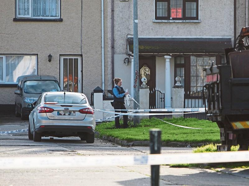 Gardai at the scene of the serious assault off the Hyde road, Weston, Limerick Picture: Press 22