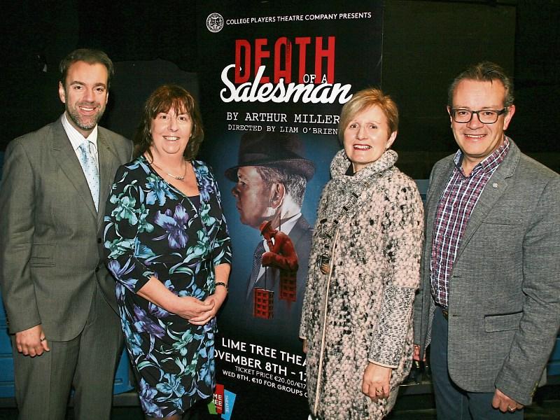 Liam O'Brien, Maragret Yelverton Corr, Cllr Marion Hurley and Dave Griffin at the launch of the College Players production Picture: Adrian Butler