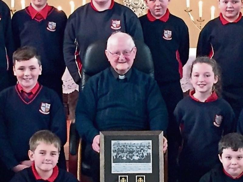 Fr Pat Currivan, Caherline NS pupils and his &lsquo;missing&rsquo; medals