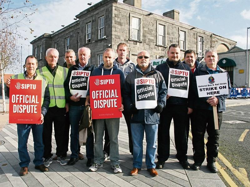 Irish Rail protest in Limerick: second day of strike action