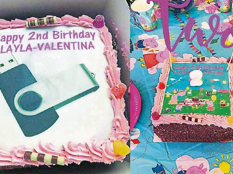 The Peppa Pig image was laid over the picture of the USB stick to conceal the hilarious mistake