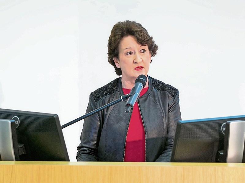 Rose Hynes, Shannon Group chairperson, speaking in UL