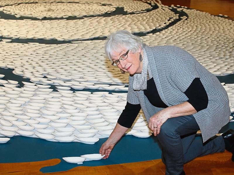 The stunning art installation of over 5,000 ceramic boats is on display in UL in the Bourne Vincent gallery