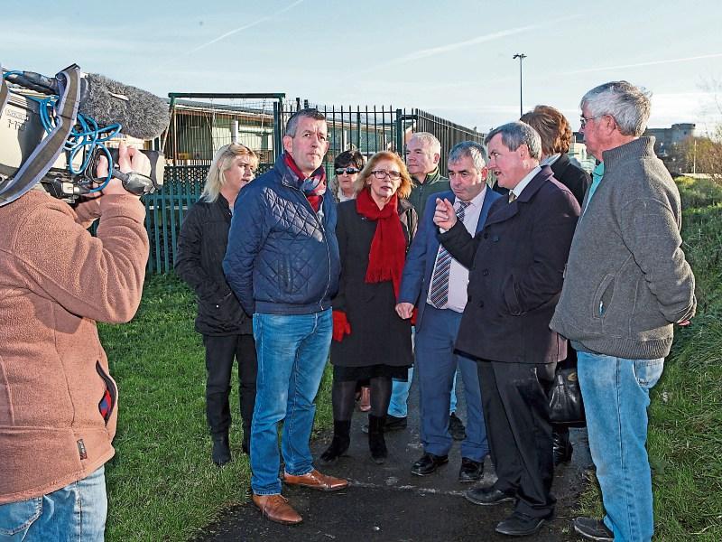 Kevin ‘Boxer’ Moran met Susan Duhig and local representatives at St Mary's Park during his visit to the city Picture: Dave Gaynor
