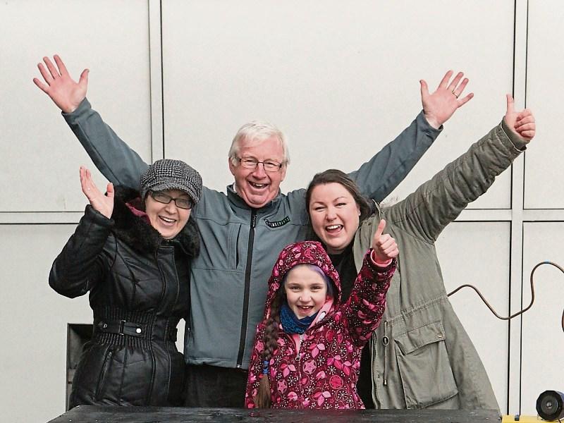 Lapland dream: Bernard McCann from 1Plus Events with the Balina family from Limerick Picture: Dave Gaynor