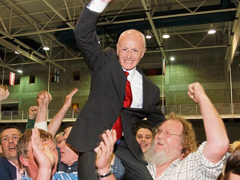 Seamus Browne celebrates during the local elections in 2014. He is Sinn Fein's candidate for the next general election