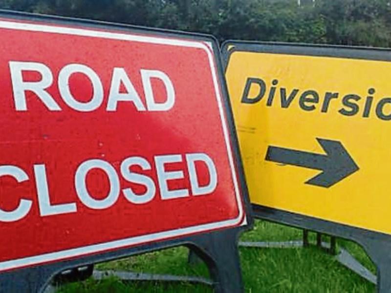 Diversions in place due to closure of section of Clare road