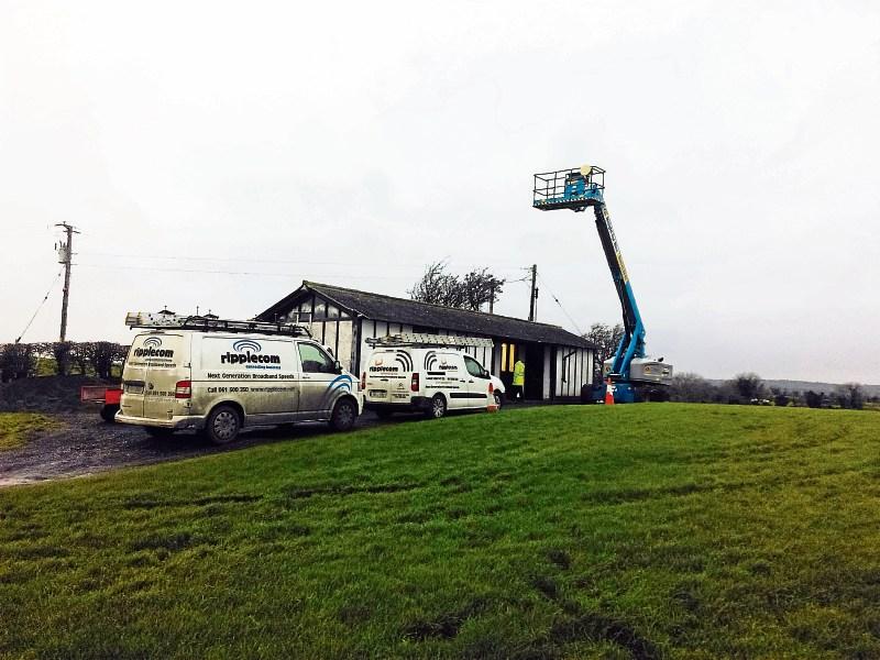 Crews from Ripplecom on site at Newgrange ahead of the Solstice