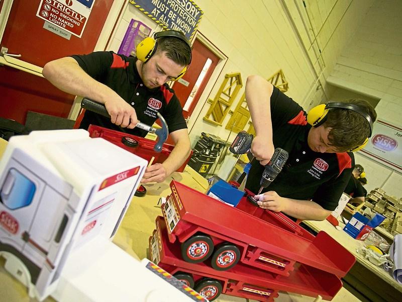 Sisk Apprentices making toys for ChristmasPicture: Colm Mahady/Fennell Photography