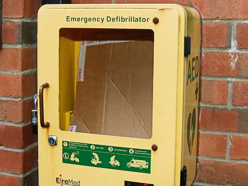 The defibrillator was removed