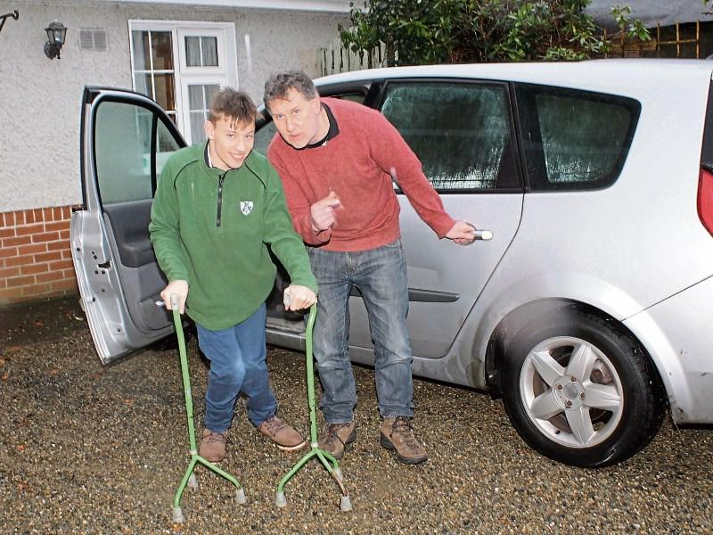 Darragh and Sean Ryan warn motorists  Picture: Michael Cowhey