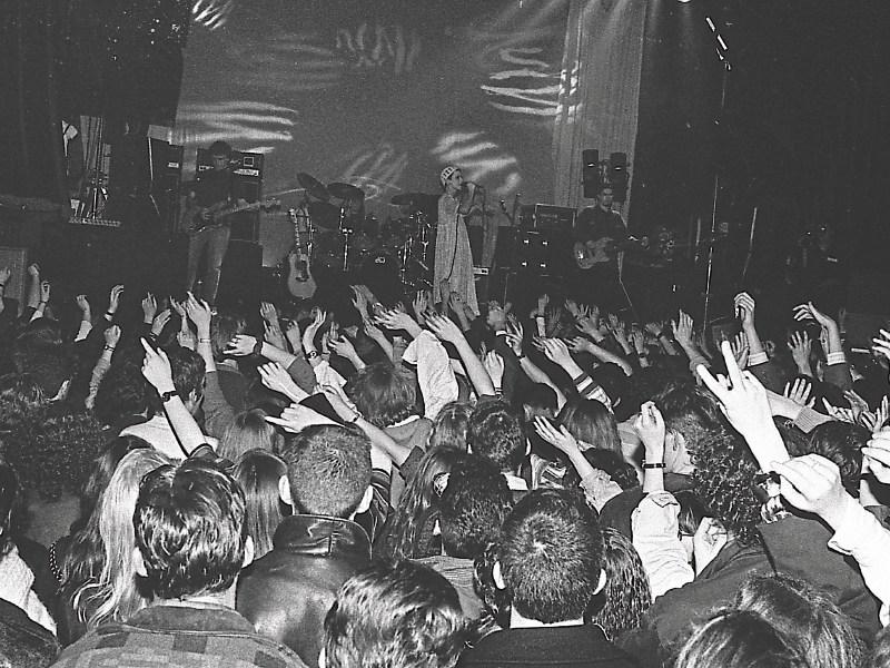 The Cranberries are greeted with cheers on their homecoming gig at a sold out Theatre Royal on Friday, December 17, 1993 Pictures: Limerick Leader