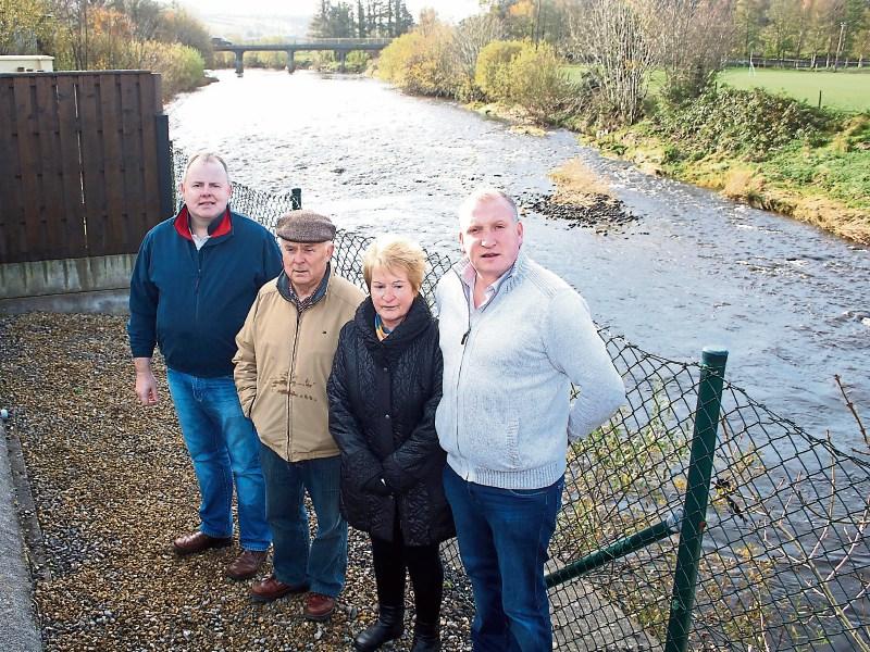 Cllr Liam Galvin, right, with Paudie Twomey, Eamonn and Marie Roche at the couple's home in Abbeyfeale