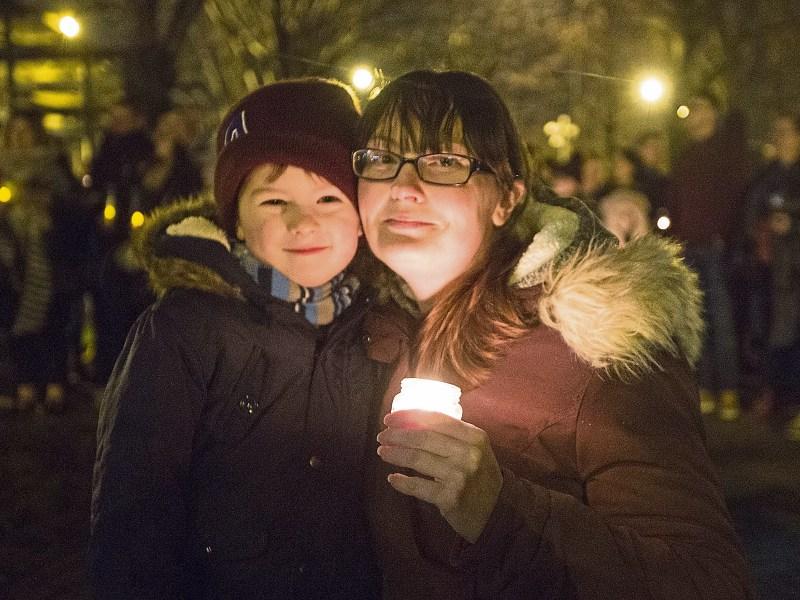 Sarah and Zac Kiely at the vigil for Dolores O'Riorda in Arthur's Quay Park Pictures: Press 22