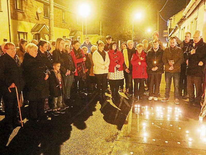 The crowd at a vigil for Rose Hanrahan last Saturday Picture: Brendan Gleeson