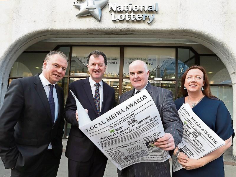 Dermot Griffin, Frank Mulrennan, Joe Flaherty and Jenny Fisher launch the Local Ireland Media Awards Picture: Mac Innes Photography