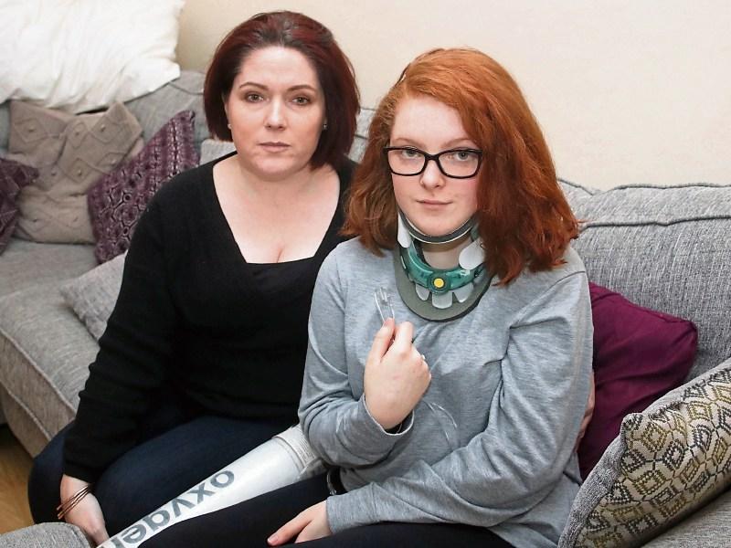 Ciara Micks, 16, pictured with her mum Anne remains ‘positive’ about future care