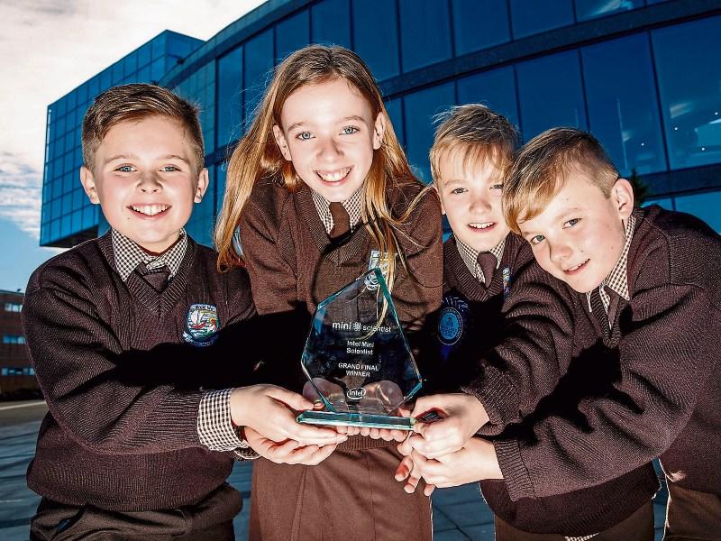 Winners Ben Sheehan, Eva Donnelly, Conor Mulcahy and Cian Mulcahy from Scoil Ide, Corbally Picture: Marc O’Sullivan