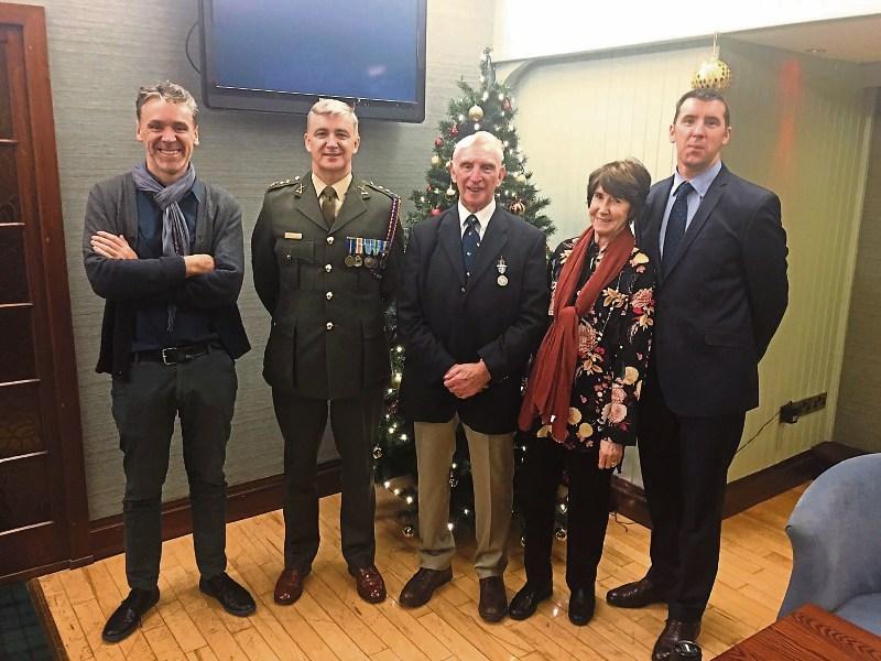 The Carey family at the ceremony: Declan, Col Paul Carey, Noel, Angela and Ronan