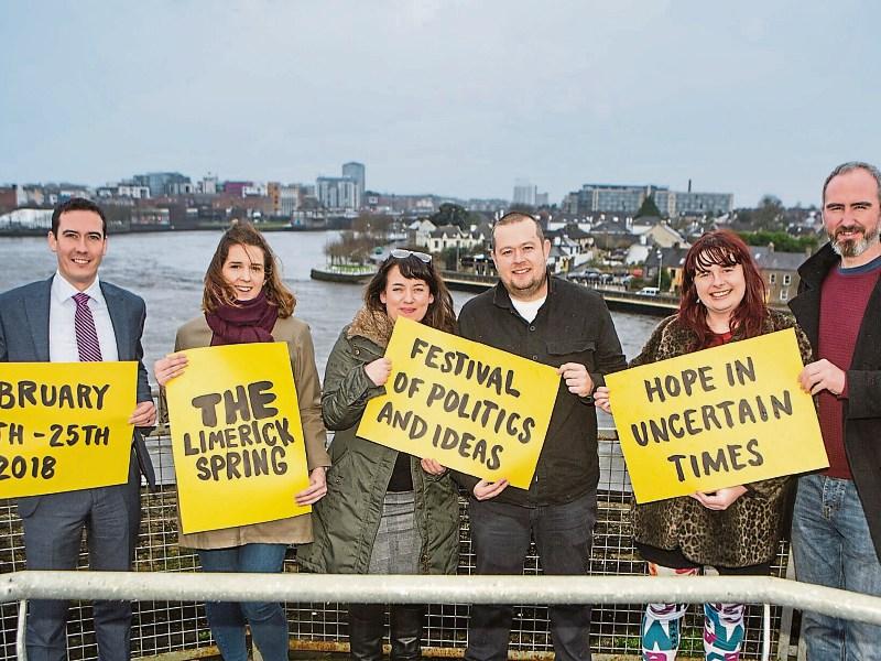 Limerick Spring launch: Niall O'Callaghan, Emer Casey, Jennifer Moroney-Ward, Robbie Gannon, Kate O’Shea, Pa O’Brien