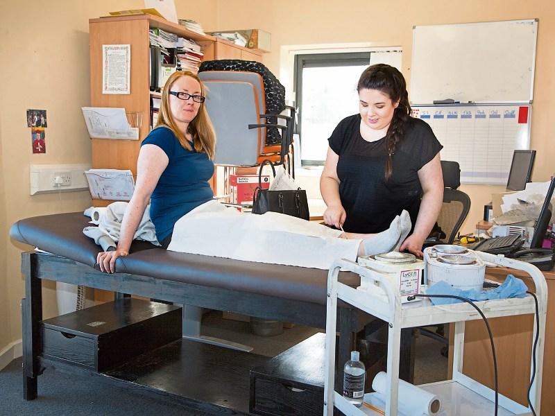 Bride-to-be Eleanor Lynch-O’Connor is treated by beauty salon manager Lisa Ledger Picture: Leon Ledger