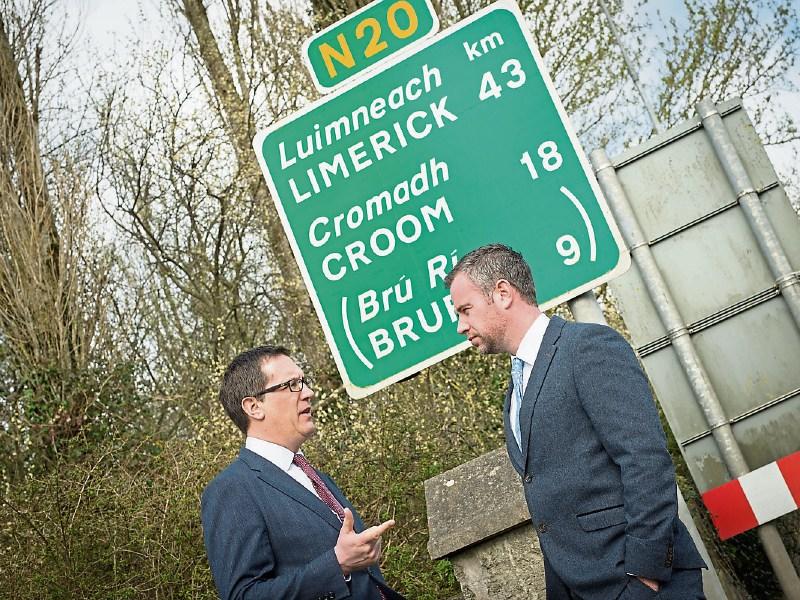 Conor Healy, Cork Chamber and Dr James Ring, Limerick Chamber CEO who lobbied jointly for the M20