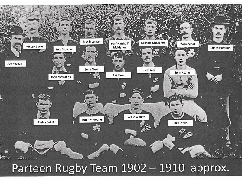 The project is focused on an old photograph of a Parteen rugby team,  that features in a book titled The History and Folklore of Parteen and Meelick