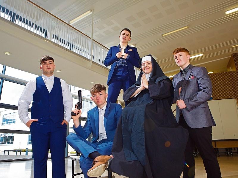 Some of the cast of the musical Back in the Habit at Colaiste Ide agus Iosef, Abbeyfeale