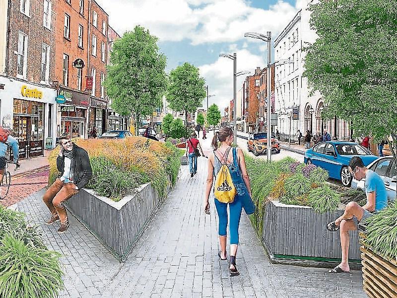 This striking impression of O'Connell Street by Conor Buckley was a contribution to the Liveable Limerick debate around the future of the city’s main thoroughfare