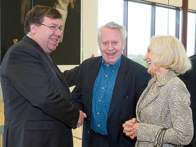 Chuck and Helga Feeney at UL in 2010 with then Taoiseach Brian Cowen  Picture: Liam Burke/Press 22