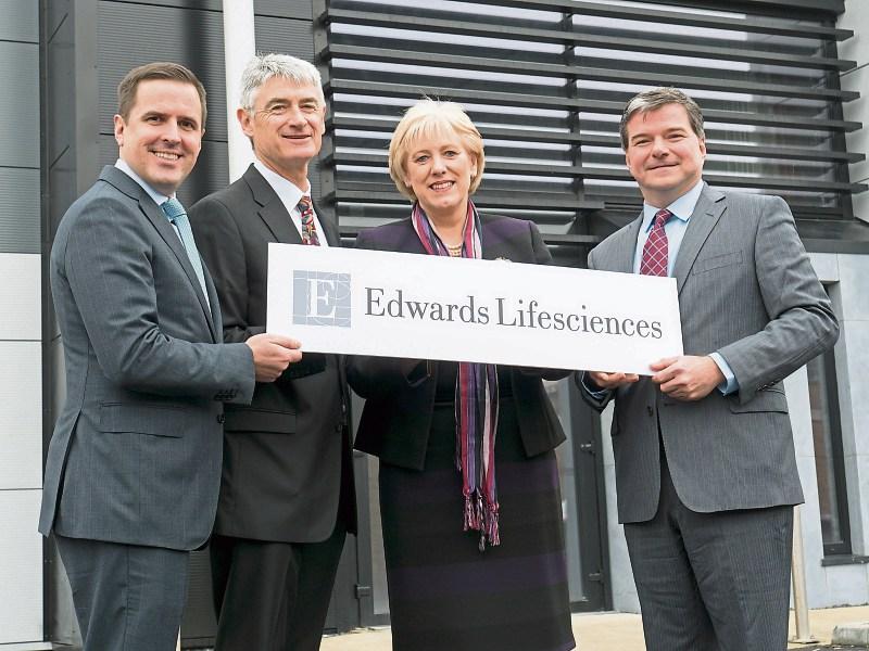 Martin Shanahan, IDA, John McGrath, Edwards, Minister Heather Humphreys alongside Joe Nuzzolese, Edwards Picture: Don Moloney/Press 22