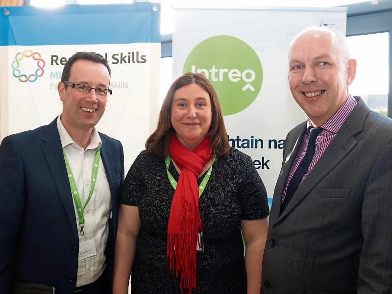 Pictured at the Jobs Fair: Joe Leddin, Mid-West Regional Skills Forum, Catherine Hurley, and Jim Lynch, Department of Social Protection