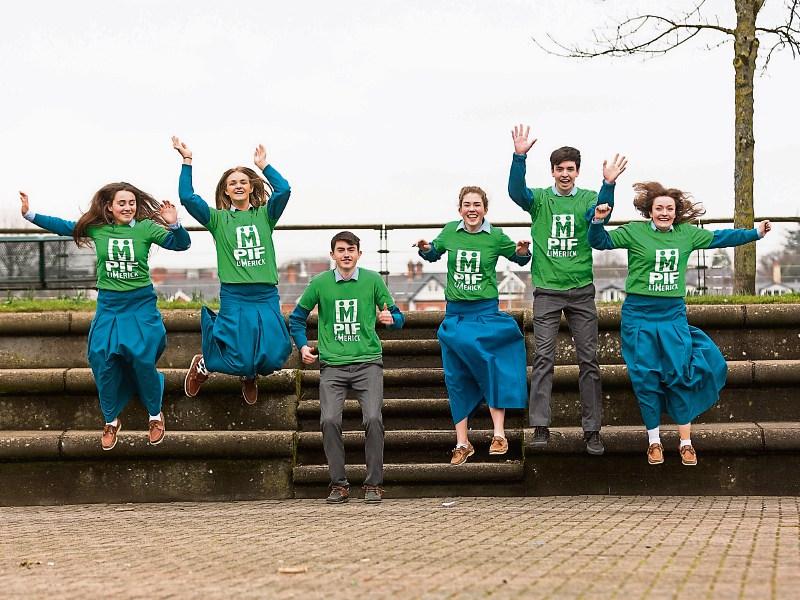 Students from Castletroy College at the launch of the Festival of Kindness, by Pay It Forward Limerick Picture: Oisin McHugh/True Media