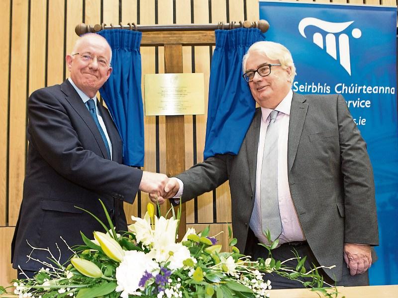 Minister for Justice Charlie Flanagan performed the official opening with Chief Justice Frank Clarke Picture: Adrian Butler