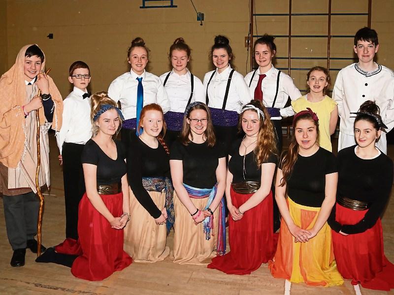 Pupils from Coláiste na Trócaire, Rathkeale, who are taking part in the school musical Picture: Michael Cowhey